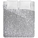 Silver Glitter Texture, Light Creative Background Duvet Cover Double Side (California King Size)