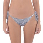 Silver Glitter Texture, Light Creative Background Reversible Bikini Bottoms