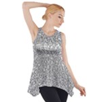 Silver Glitter Texture, Light Creative Background Side Drop Tank Tunic