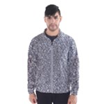 Silver Glitter Texture, Light Creative Background Men s Windbreaker