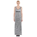 Silver Glitter Texture, Light Creative Background Thigh Split Maxi Dress