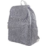 Silver Glitter Texture, Light Creative Background Top Flap Backpack