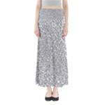 Silver Glitter Texture, Light Creative Background Full Length Maxi Skirt