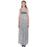 Silver Glitter Texture, Light Creative Background Empire Waist Maxi Dress