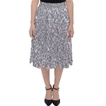 Silver Glitter Texture, Light Creative Background Classic Midi Skirt