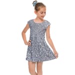 Silver Glitter Texture, Light Creative Background Kids  Cap Sleeve Dress