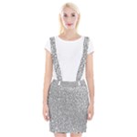 Silver Glitter Texture, Light Creative Background Braces Suspender Skirt