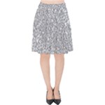 Silver Glitter Texture, Light Creative Background Velvet High Waist Skirt