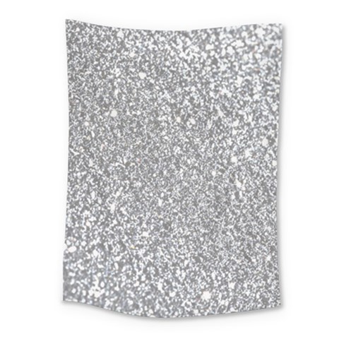 Silver Glitter Texture, Light Creative Background Medium Tapestry from ArtsNow.com