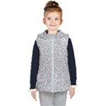 Silver Glitter Texture, Light Creative Background Kids  Hooded Puffer Vest