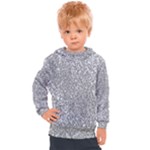 Silver Glitter Texture, Light Creative Background Kids  Hooded Pullover