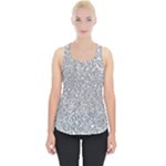 Silver Glitter Texture, Light Creative Background Piece Up Tank Top