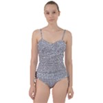 Silver Glitter Texture, Light Creative Background Sweetheart Tankini Set