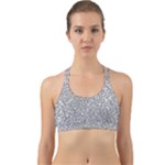 Silver Glitter Texture, Light Creative Background Back Web Sports Bra