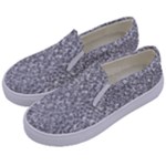 Silver Glitter Texture, Light Creative Background Kids  Canvas Slip Ons