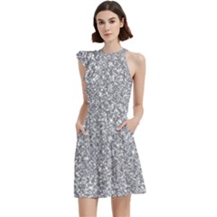 Cocktail Party Halter Sleeveless Dress With Pockets 