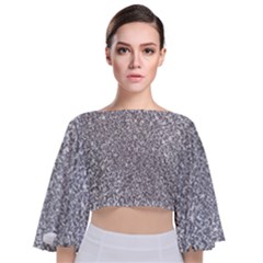 Tie Back Butterfly Sleeve Chiffon Top 