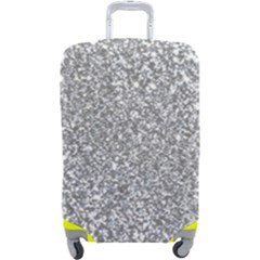 Silver Glitter Texture, Light Creative Background Luggage Cover (Large) from ArtsNow.com