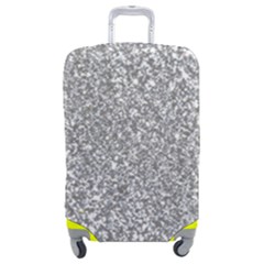 Silver Glitter Texture, Light Creative Background Luggage Cover (Medium) from ArtsNow.com