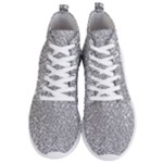 Silver Glitter Texture, Light Creative Background Men s Lightweight High Top Sneakers