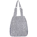 Silver Glitter Texture, Light Creative Background Center Zip Backpack