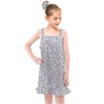 Silver Glitter Texture, Light Creative Background Kids  Overall Dress