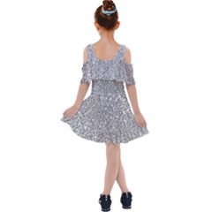 Kids  Shoulder Cutout Chiffon Dress 