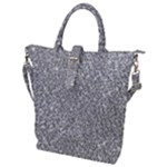 Silver Glitter Texture, Light Creative Background Buckle Top Tote Bag