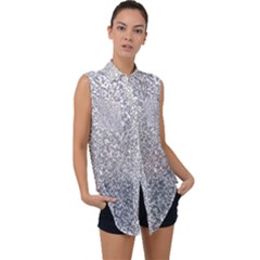 Sleeveless Chiffon Button Shirt 