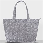 Silver Glitter Texture, Light Creative Background Back Pocket Shoulder Bag 