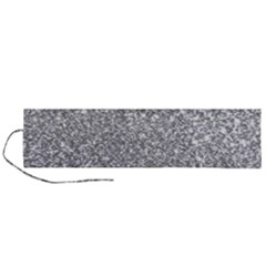 Silver Glitter Texture, Light Creative Background Roll Up Canvas Pencil Holder (L) from ArtsNow.com