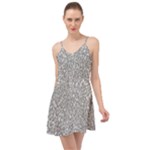 Silver Glitter Texture, Light Creative Background Summer Time Chiffon Dress