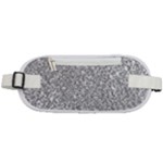 Silver Glitter Texture, Light Creative Background Rounded Waist Pouch