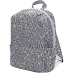 Silver Glitter Texture, Light Creative Background Zip Up Backpack