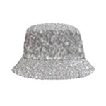 Silver Glitter Texture, Light Creative Background Inside Out Bucket Hat