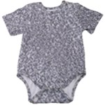 Silver Glitter Texture, Light Creative Background Baby Short Sleeve Bodysuit