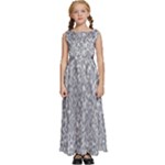 Silver Glitter Texture, Light Creative Background Kids  Satin Sleeveless Maxi Dress