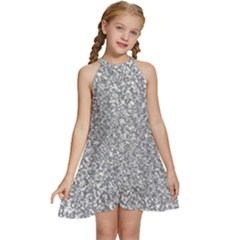 Kids  Halter Collar Waist Tie Chiffon Dress 