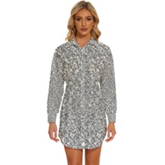 Womens Long Sleeve Shirt Dress 