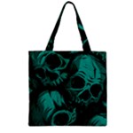 Skulls Zipper Grocery Tote Bag