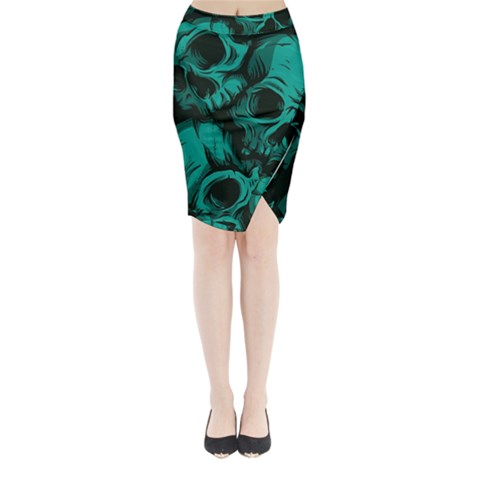 Skulls Midi Wrap Pencil Skirt from ArtsNow.com