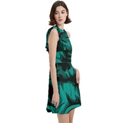 Cocktail Party Halter Sleeveless Dress With Pockets 