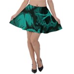 Skulls Velvet Skater Skirt