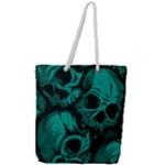 Skulls Full Print Rope Handle Tote (Large)