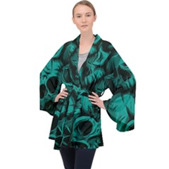 Long Sleeve Velvet Kimono  