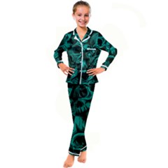 Kids  Satin Long Sleeve Pajamas Set 