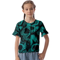 Kids  Cuff Sleeve Scrunch Bottom T-Shirt 