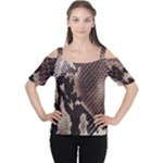 Snake Skin, Reptile Skin, Snake Skin Textures, Brown Snake Cutout Shoulder T-Shirt