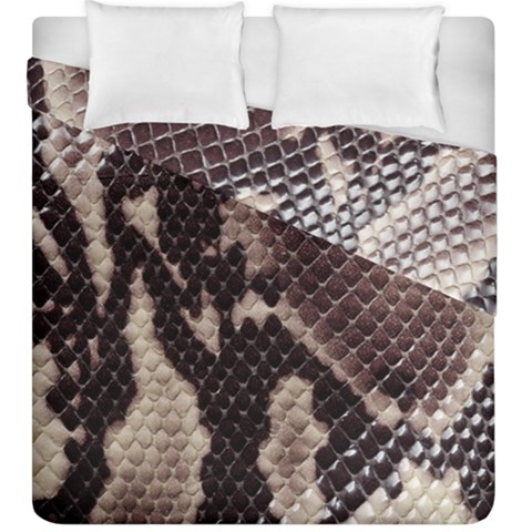 Snake Skin, Reptile Skin, Snake Skin Textures, Brown Snake Duvet Cover Double Side (King Size) from ArtsNow.com