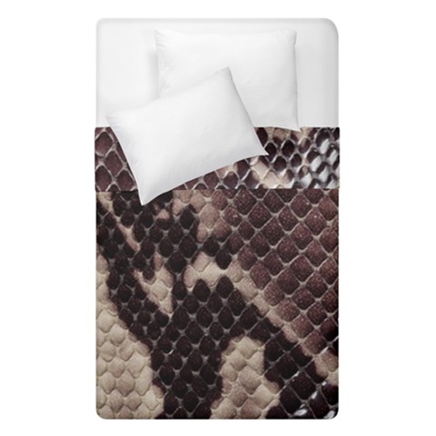 Snake Skin, Reptile Skin, Snake Skin Textures, Brown Snake Duvet Cover Double Side (Single Size) from ArtsNow.com